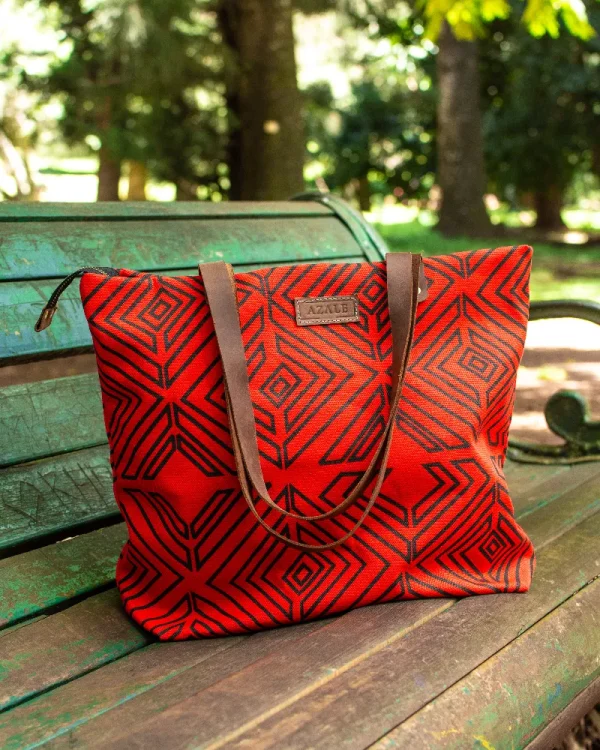 Red Nsukka Tote Bag