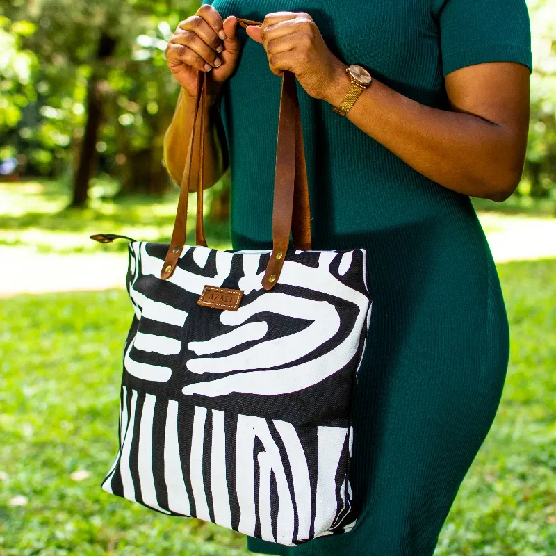 Black Azale Alice Tote Bag