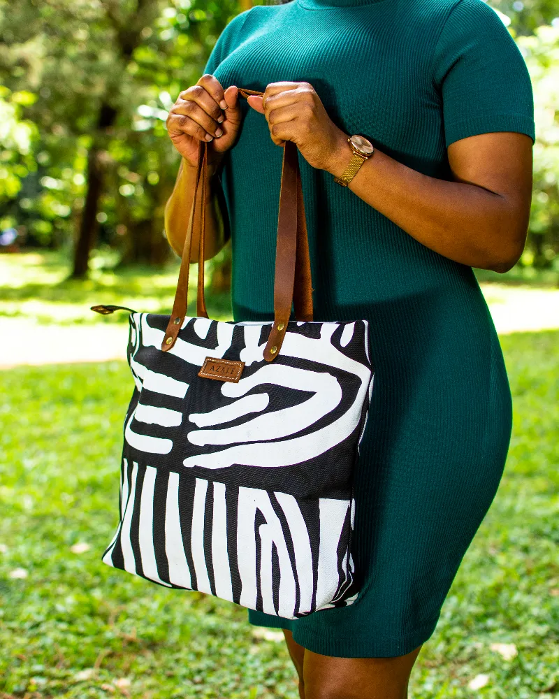 Black Azale Alice Tote Bag