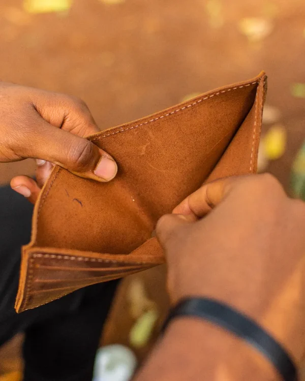 Men's leather wallet lining