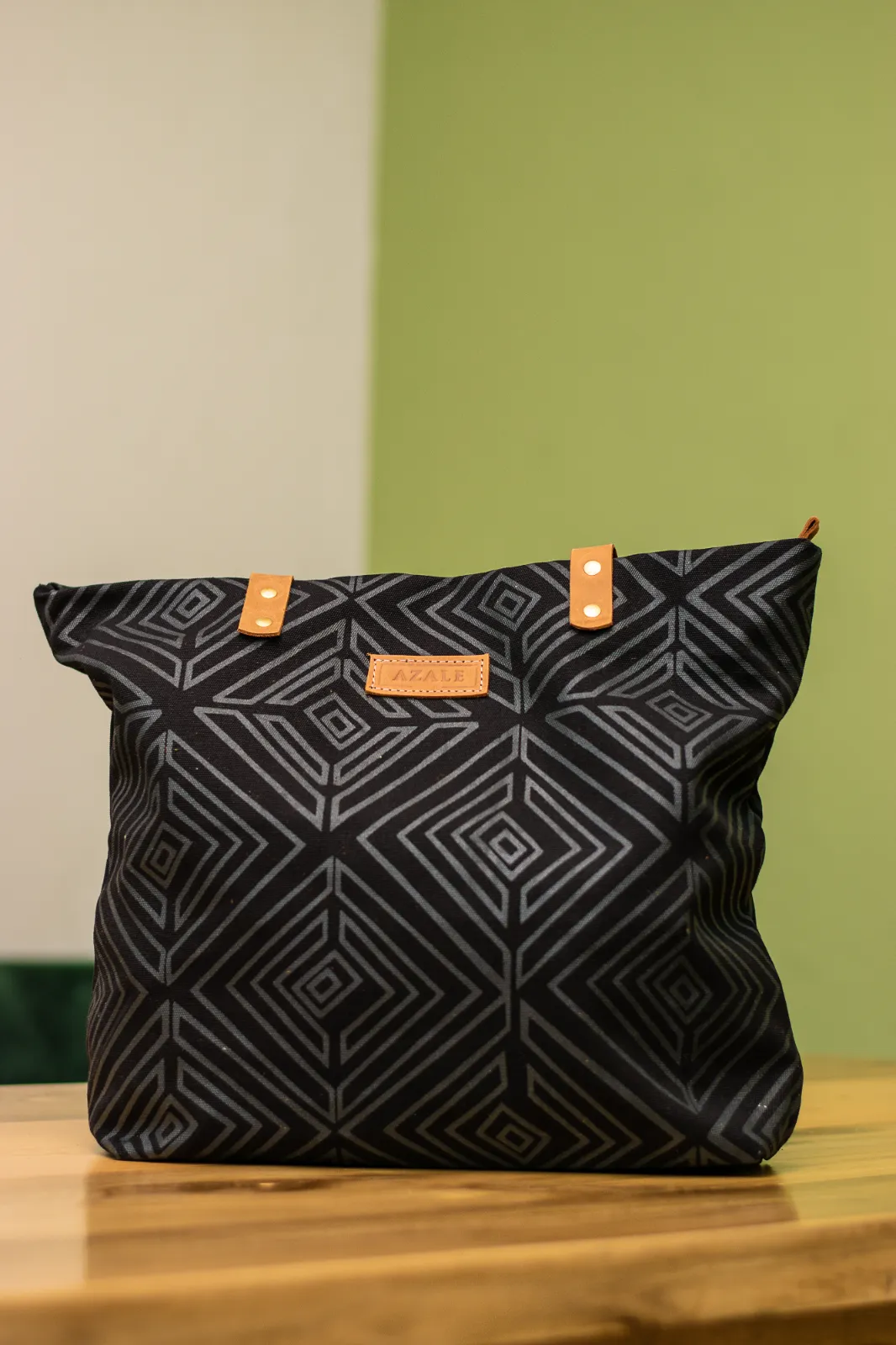 black on black nsukka tote bag