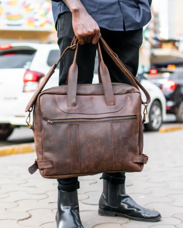 Coffee brown Steha messenger bag