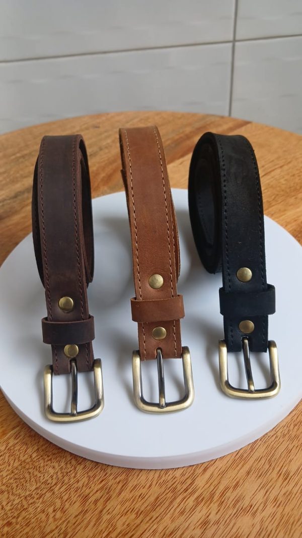black, brown and tan women's belts
