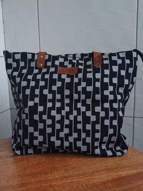 Black and white Shani Tote